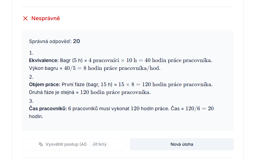 Vysvětlení postupu řešení